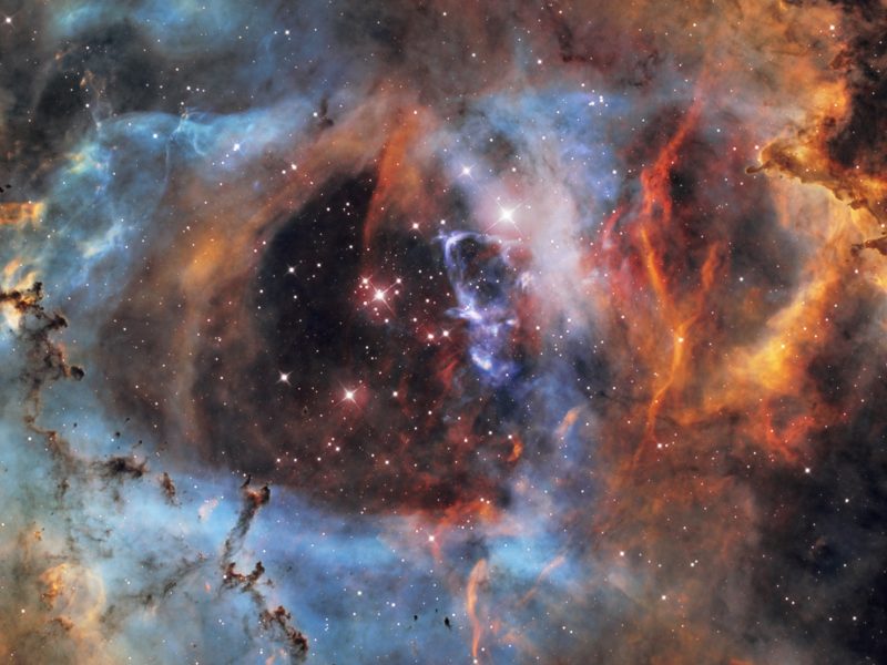 The beautiful center of the Rosette Nebula (HST)