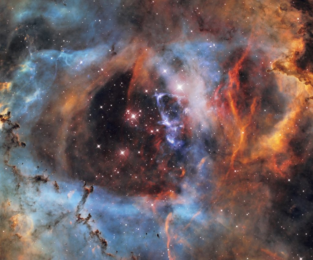 The beautiful center of the Rosette Nebula (HST)